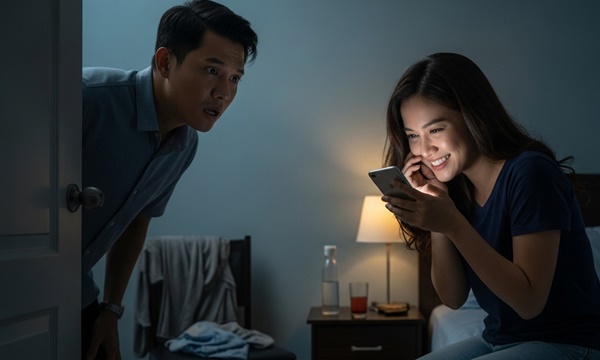 Vợ đêm nào cũng cầm điện thoại, cười khúc khích trong nhóm chat toàn đồng nghiệp nam