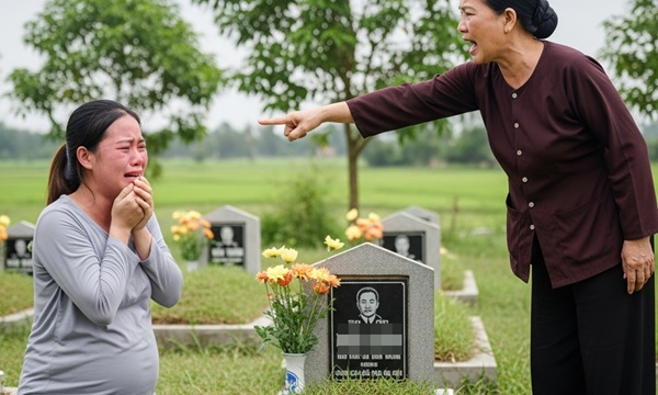 Con trai m/ất m/ộ mới xanh cỏ mà con dâu bụng đã lùm lùm