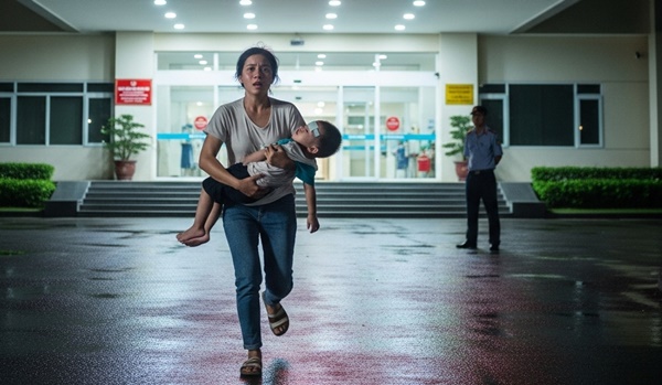 Vợ gọi về đưa con vào vi//ện cấ//p c//ứu nhưng chồng tắt máy đưa b//ồ vào nh//à ng//hỉ