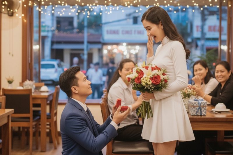 Tối 20/10 chồng đi công tác không có nhà, nhưng vợ lại nhận được tin nhắn: ‘Em ra nhà hàng Song Mai nhé, anh có bất ngờ cho em”