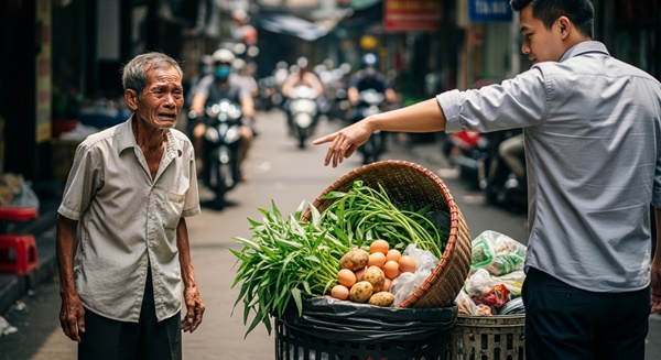 Bố vợ vượt 300km mang theo ít quà quê lên thành phố thăm con gái, ai ngờ con rể vất hết đi rồi đu//ổi về