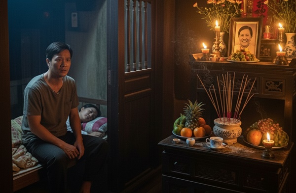 Vợ m//ất chưa được 49 ngày chồng đã đưa nh//ân tì//nh về ng//ủ