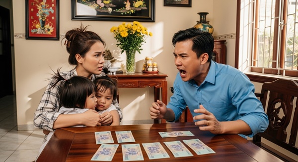 Mỗi tháng chồng đưa vợ 5 triệu nuôi cả nhà 4 người