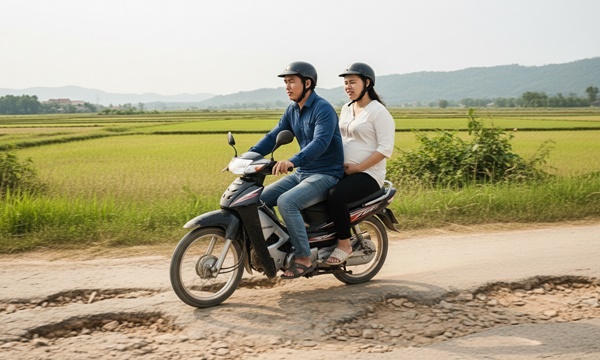 Vợ ch//ửa 8 tháng chồng vẫn b/ắt ngồi xe máy 50 km về quê nấu 5 mâm cơm cú/ng giỗ bố chồng và cái k/ết đ//au lò//ng