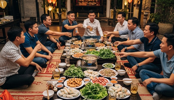 Vợ mới si//nh chồng đưa bạn về bắt vợ nấu 3 mâm cỗ để ăn nh//ậu