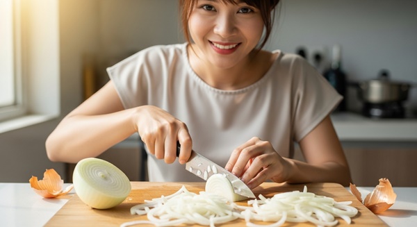 Cách c//ắt hành tây không cay mắt — mẹo nhỏ giúp bạn không còn “rơi lệ” trong bếp