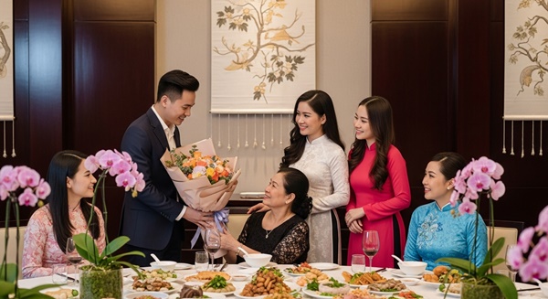 20/10 chồng đưa mẹ và tất cả chị em bên nhà nội đi ăn tiệc nhà hàng còn b/ắt vợ ở nhà dọn dẹp