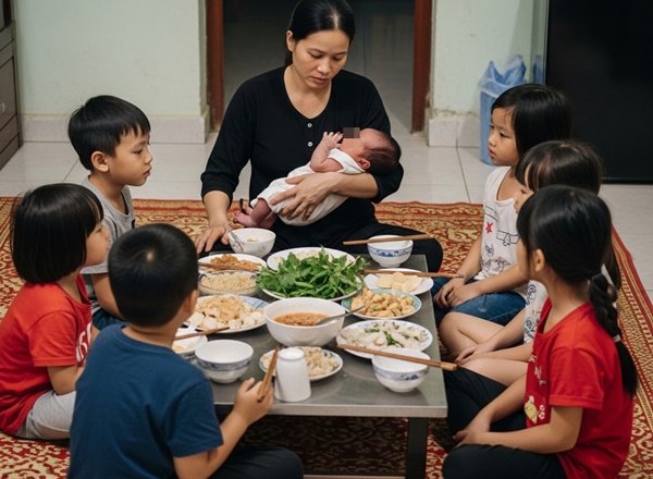 10 năm hôn nhân, chỉ có duy nhất 2 lần vợ chồng g::ần g::ũi mà tôi có tới 7 người con