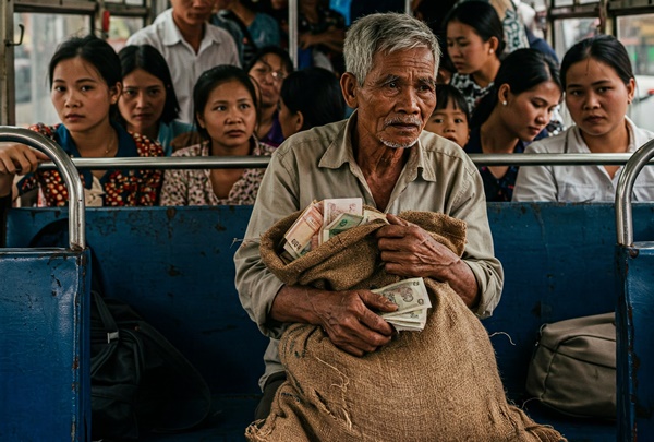 Bán đất dưới quê được hơn 3 tỷ, cha già ôm bọc tiền đi xe khách lên tận thành phố cho con trai mua nhà