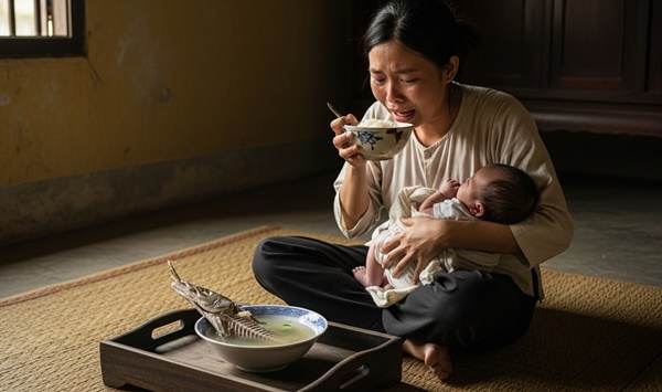Vợ mới s::inh được nửa tháng đã mất sữa, con thì cứ qu::ấy kh::óc ngằn ngặt suốt đêm, hóa ra…