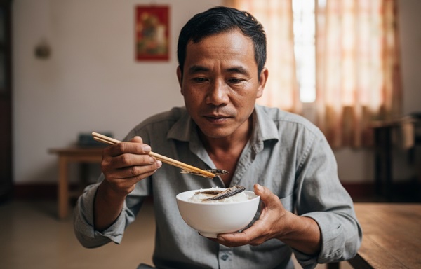 Đi làm về nhà đ::ói quá tôi vơ vội lấy bát cơm ở cữ mà mẹ cho vợ mình ăn, nhưng rồi h//ãi hù//ng…