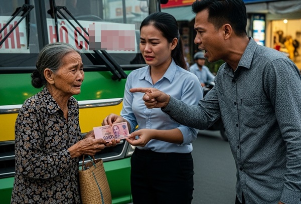 Mẹ đ//ẻ lên chăm con gái ở cữ 3 tháng, lúc bà về dúi vội cho bà 500 nghìn tiền vé xe thì bị chồng cho ngay cái b/ạt tai