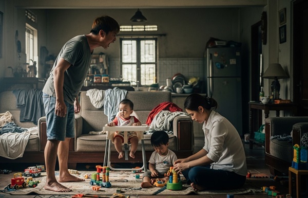 Chồng khi::nh vợ cả năm không kiếm nổi 1 xu