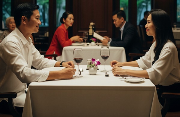 Chồng đặt bàn ăn tối với nh/ân t/ình, tôi đặt ngay bàn bên cạnh và mời một người tới