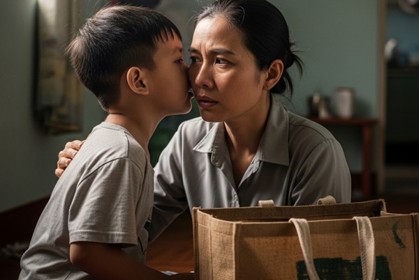 Vừa từ quê lên thì con trai 5t thì thầm vào tai mẹ: “Mẹ ơi bố đang tập thể dục trong phòng ng:ủ với cô nào ấy ạ”