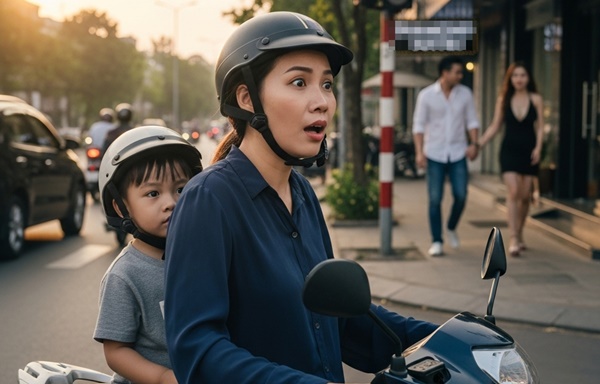 Chứng kiến chồng vào nh:à ng:hỉ với bồ, vợ không la:o đến đ::á::nh gh::en mà tiếp tục chở con đến trường, để rồi…