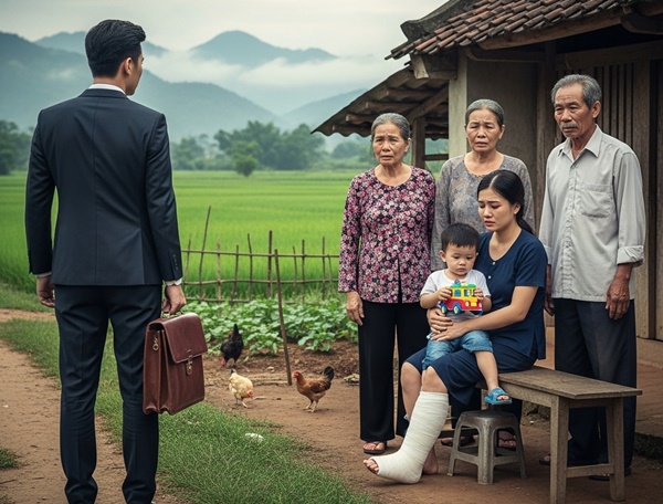 Vợ bị g::ãy ch::ân, chồng lập tức đẩy cả vợ lẫn con chưa đầy 2t về quê cho ông bà ngoại chăm