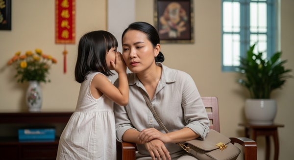 Đi công tác 1 tuần trở về, con gái 5t ra đón bảo: ‘Mẹ ơi, bố giấu cô nào ở trong tủ ấy, cả tiếng rồi chưa chịu ra’