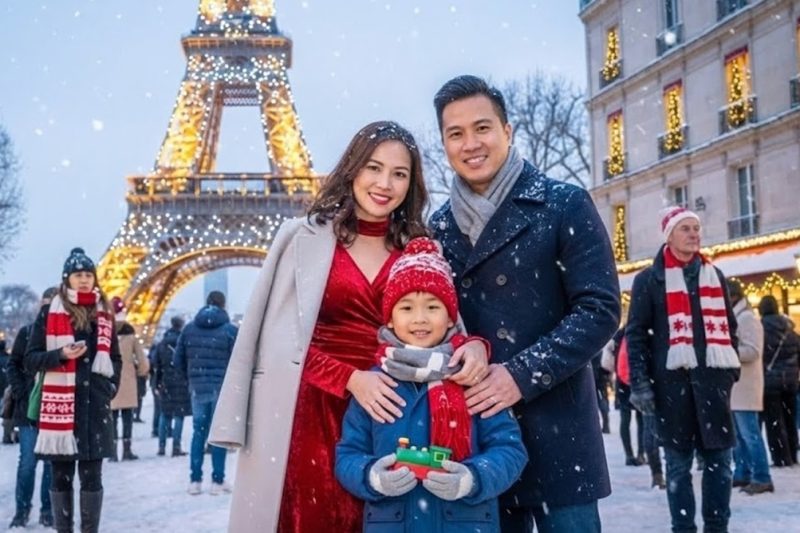 Chồng đưa bồ và con riêng của cô ta đi du lịch Châu Âu đón Giáng sinh mặc kệ vợ ố::m nằm việ::n, con không có tiền đóng học