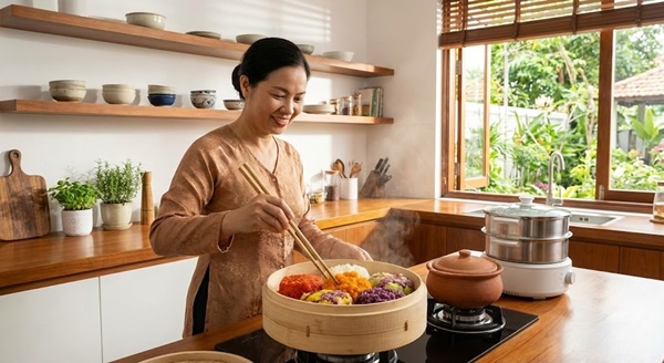 Bí Kíp Đồ Xôi Cấp Tốc Không Cần Ngâm Qua Đêm, Để Lâu Hạt Vẫn Dẻo Mềm, Căng Bóng