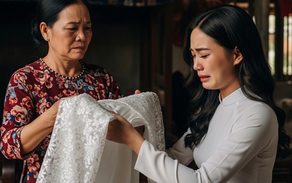 Mẹ k:ế é:p tôi mặc váy cưới của con g::ái bà, thay chị ấy bước vào lễ đường với một người đàn ông… m:ù theo đúng lời đính ước 30 năm trước…