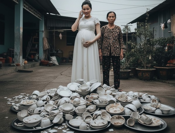 Bị mẹ chồng é::p rửa 10 mâm bát khi đang b:;ầu, dâu trẻ ‘đậ::p t::an tành’