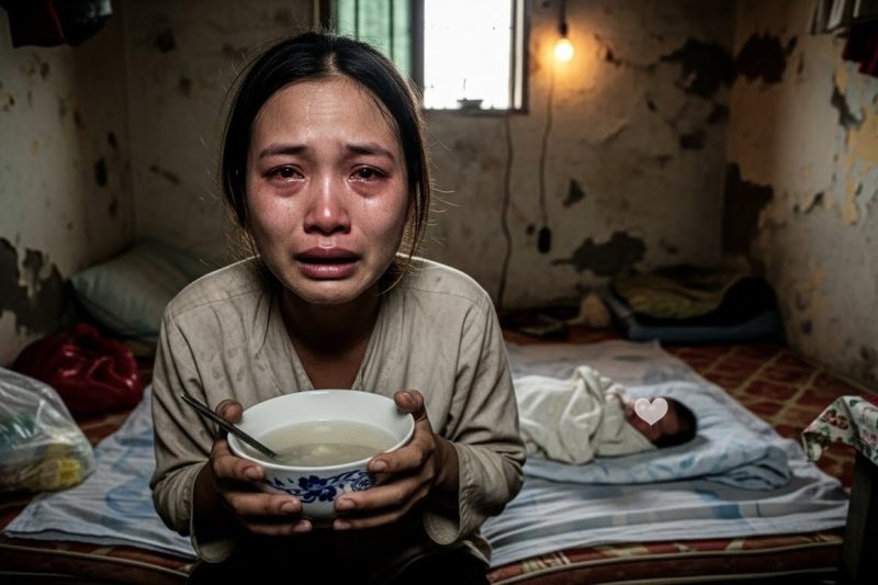 Chồng lấy hết 300 triệu về quê xây m::ộ ông bà mặc vợ mới si::nh ăn cháo trắng loãng