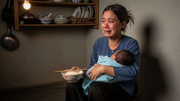 Vợ con chỉ được ăn mỗi cơm trắng trong khi mâm cơm đãi bạn của chồng giá 2 triệu