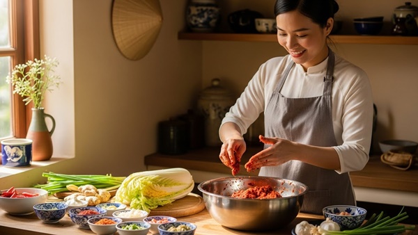 Làm kim chi chuẩn bị vị Hàn, nguyên liệu đơn giản, để được lâu chớ bỏ qua bước này….